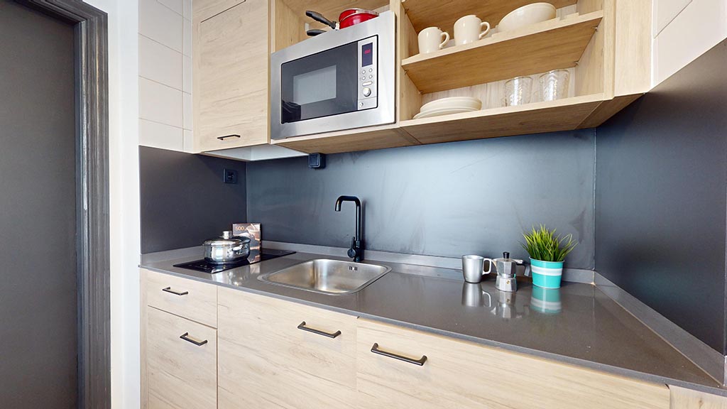 Individual con cocina compartida