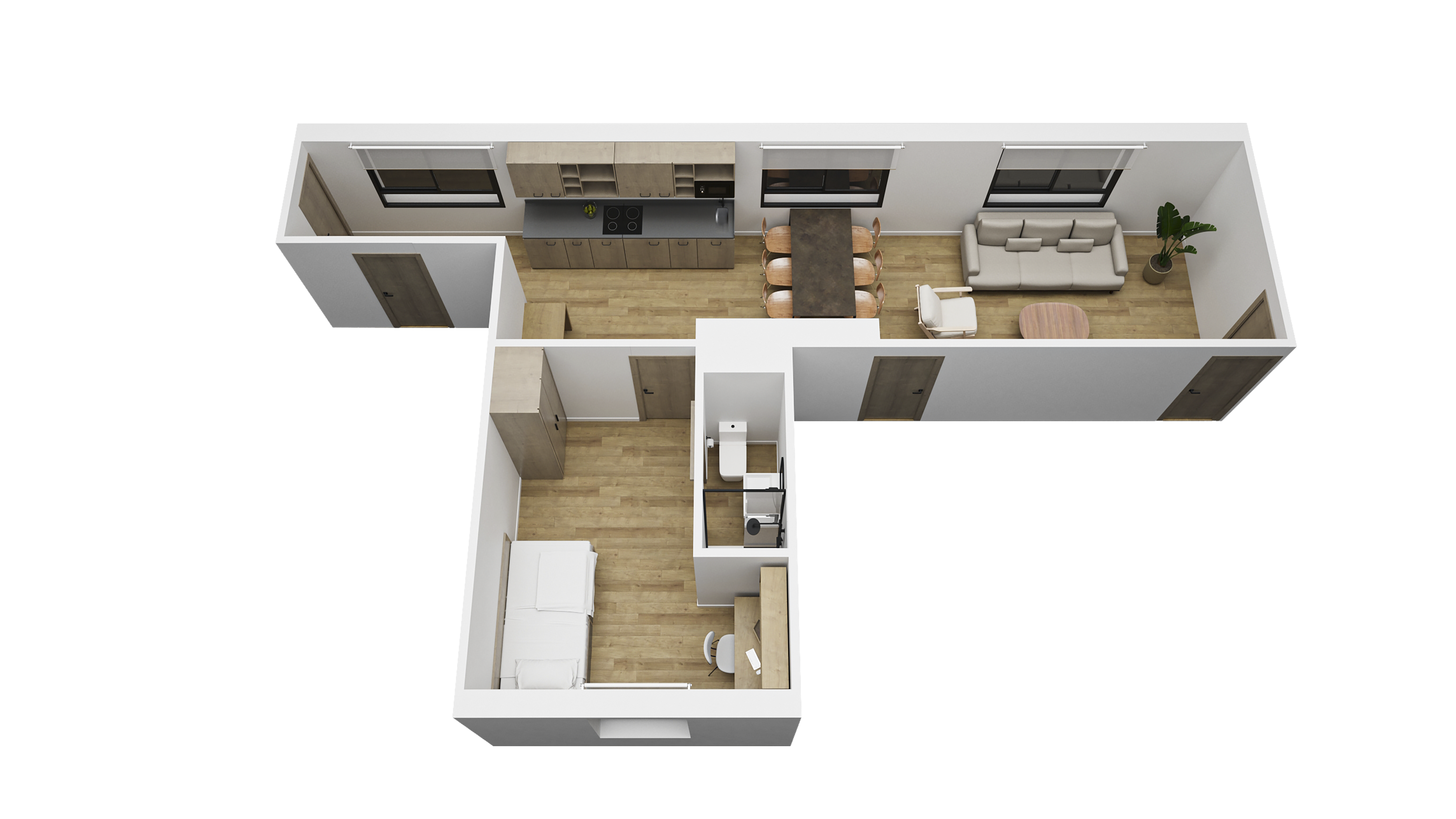 Habitación individual en apartamento