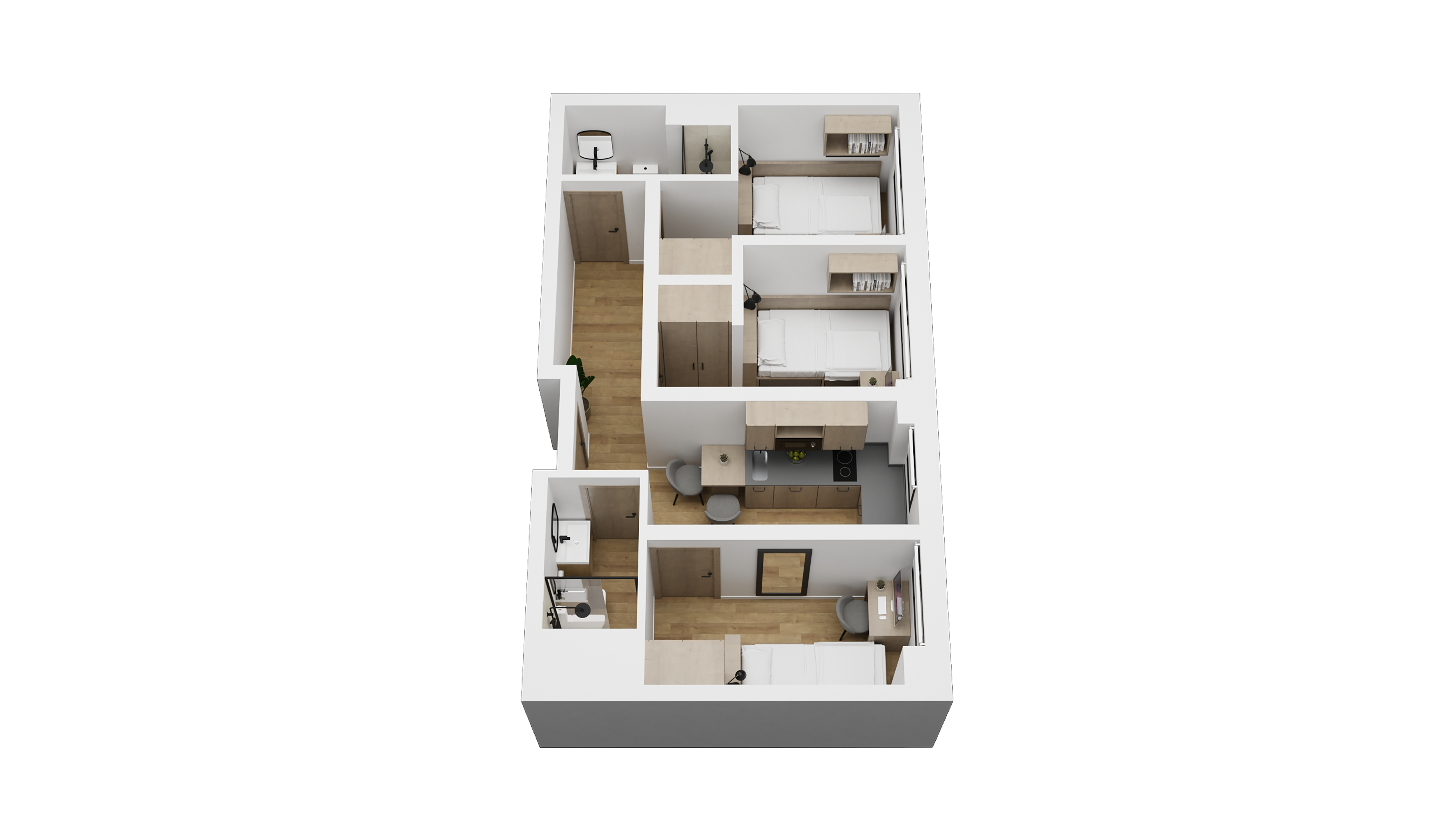 Individual en apartamento