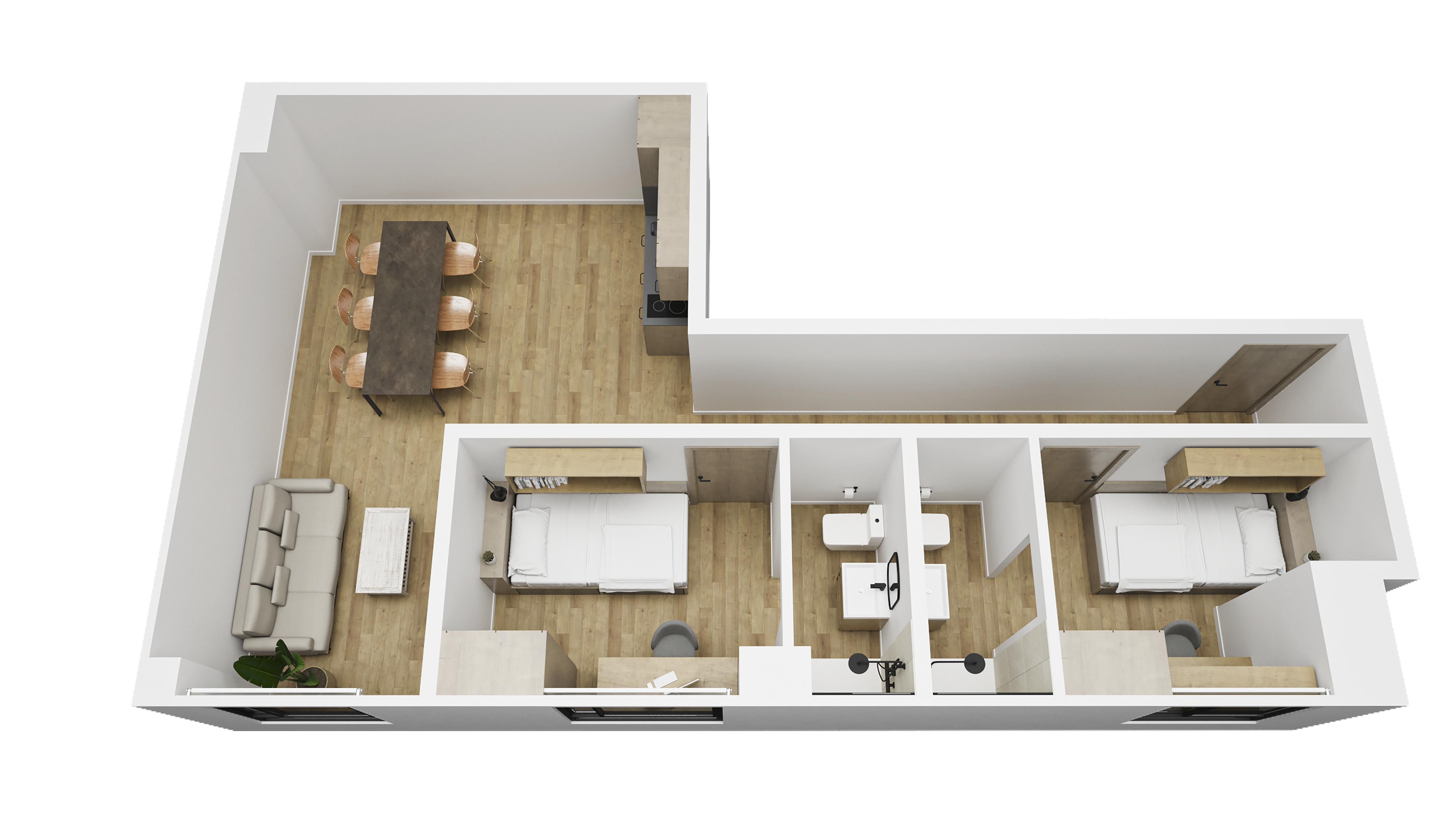 Habitación Individual en Apartamento