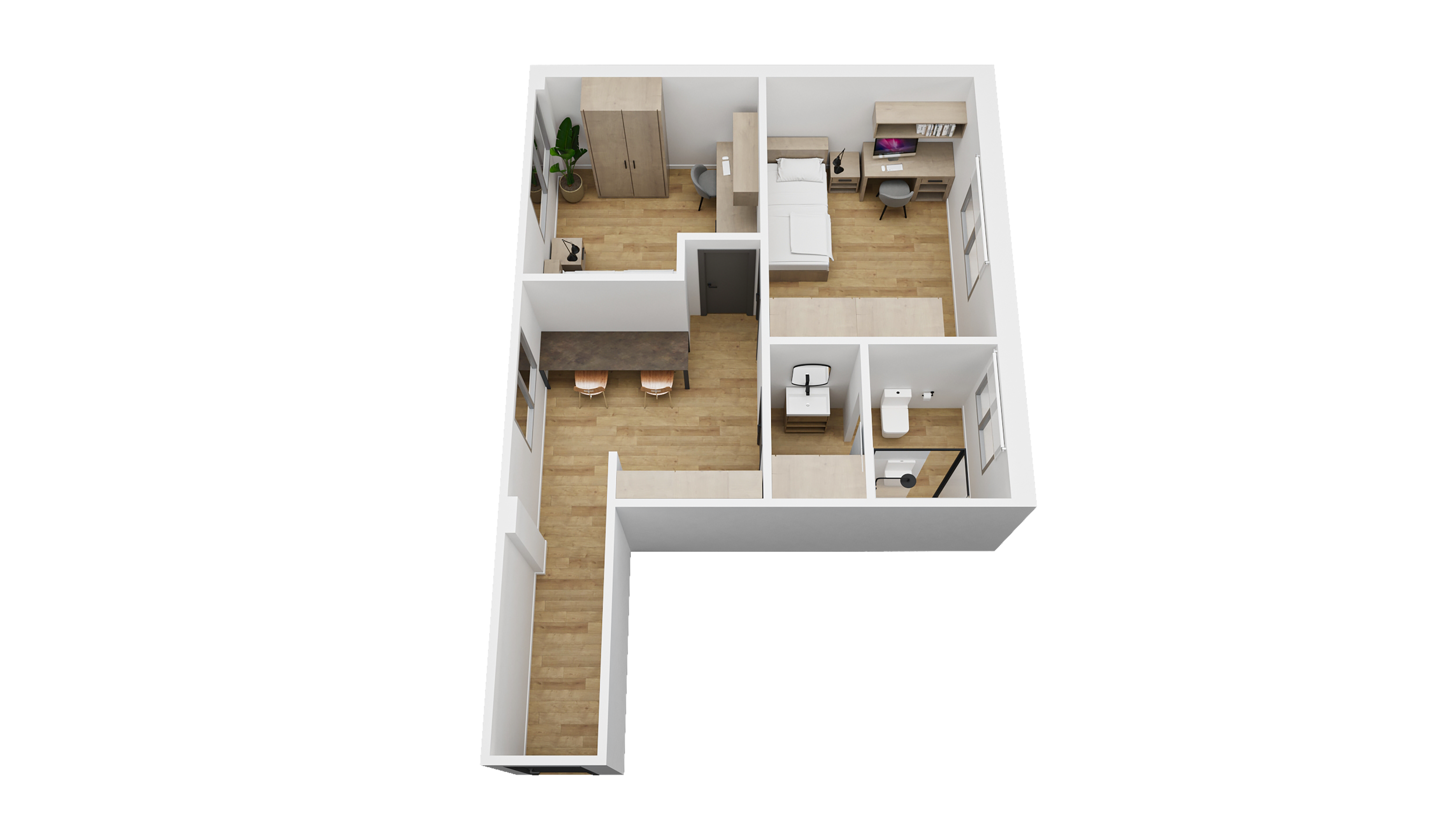 Apartamento con dos dormitorios